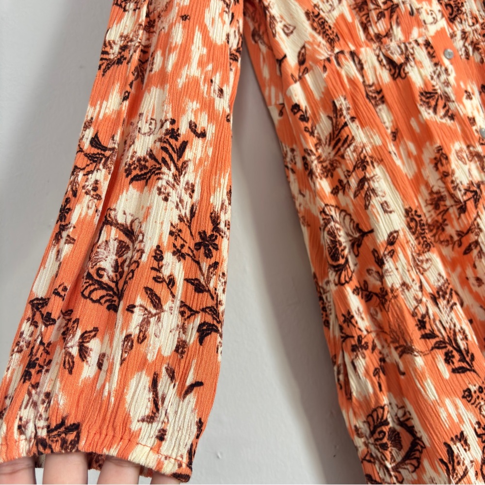 Floral Orange Midi Dress - Picture 8 of 16